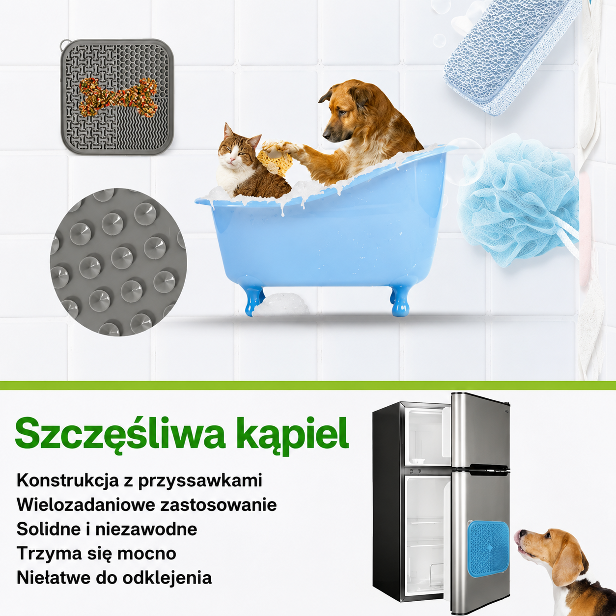 Calming Lick Mat for Dogs with Suction Cup